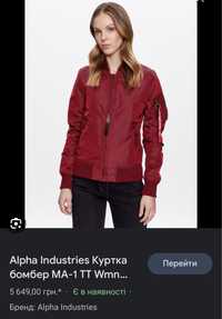 Куртка бомбер ALPHA INDUSTRIES MA-1 TT Wmn Slim Fit + стрічка