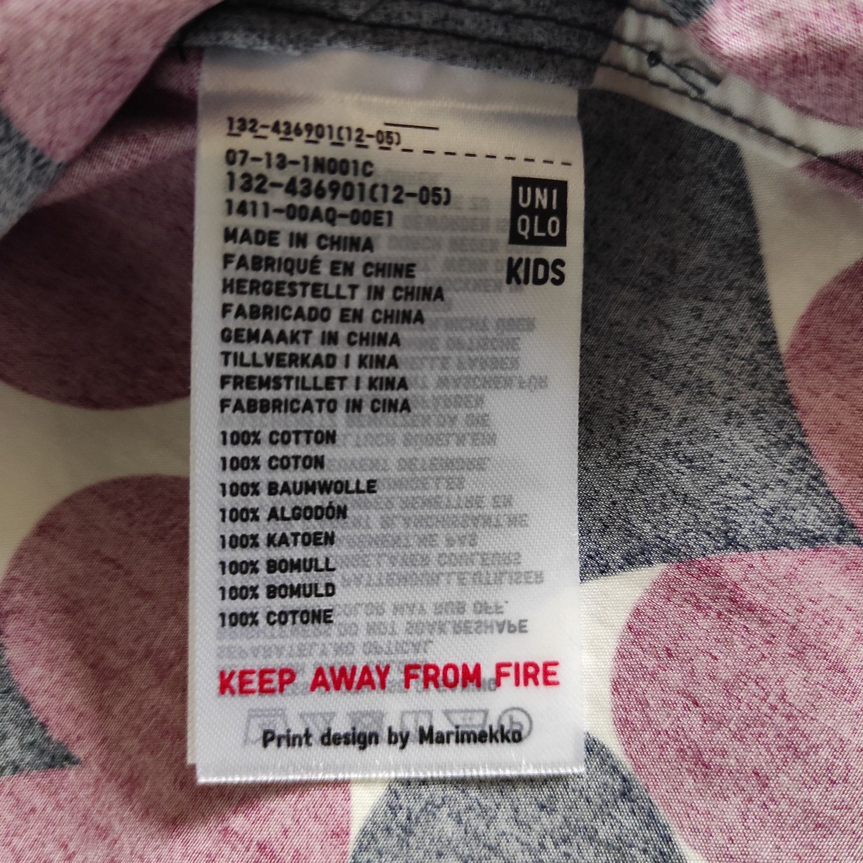 Платье Uniqlo 5-6-7 лет, сарафан для девочки, летнее, хлопок