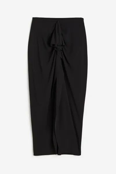 Dżersejowa czarna spódnica H&M z klinem rozmiar S