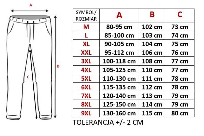 BOJÓWKI dresowe rozmiary od M do 4XL ( 3 KOLORY )