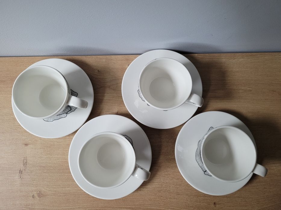 Komplet 4 filiżanek Salt & Pepper Poppi set Zalando Lounge espresso