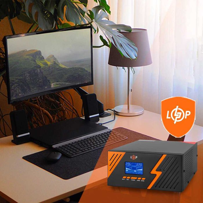 ДБЖ/UPS/ інвертор з правильною синусоїдою 12V LPM-PSW-1500VA (1050Вт)