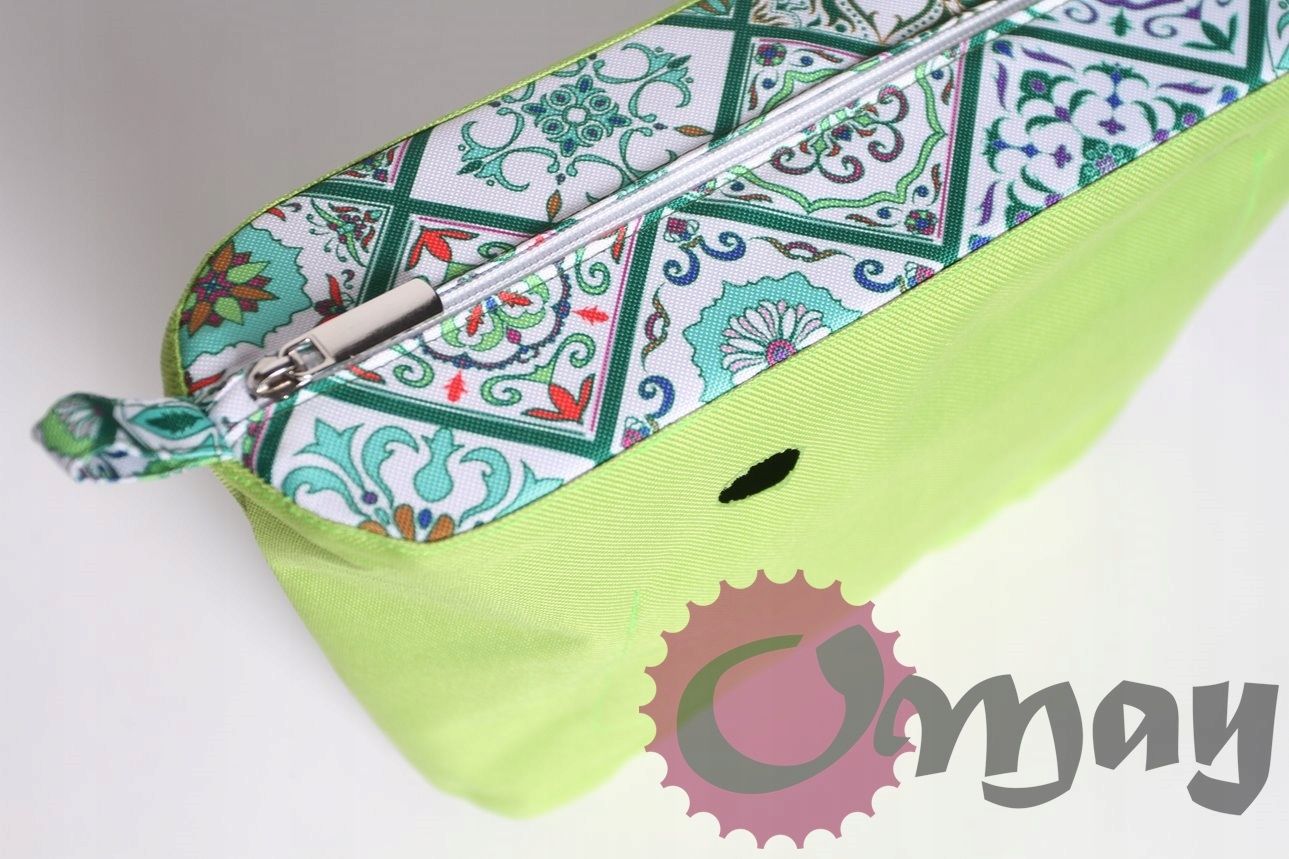 Zielone kafle Organizer OBAG MINI kafelki wkład 2 kieszenie wkład OMAY