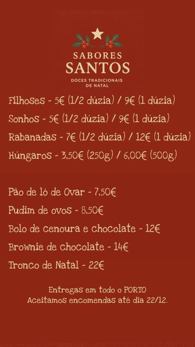 Venda de doces caseiros - Natal