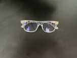 Okulary zerówki w stylu Chrome Hearts Złote