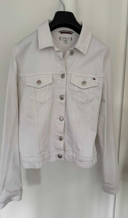 Kurtka jeansowa biała damska Tommy Hilfiger rozmiar S