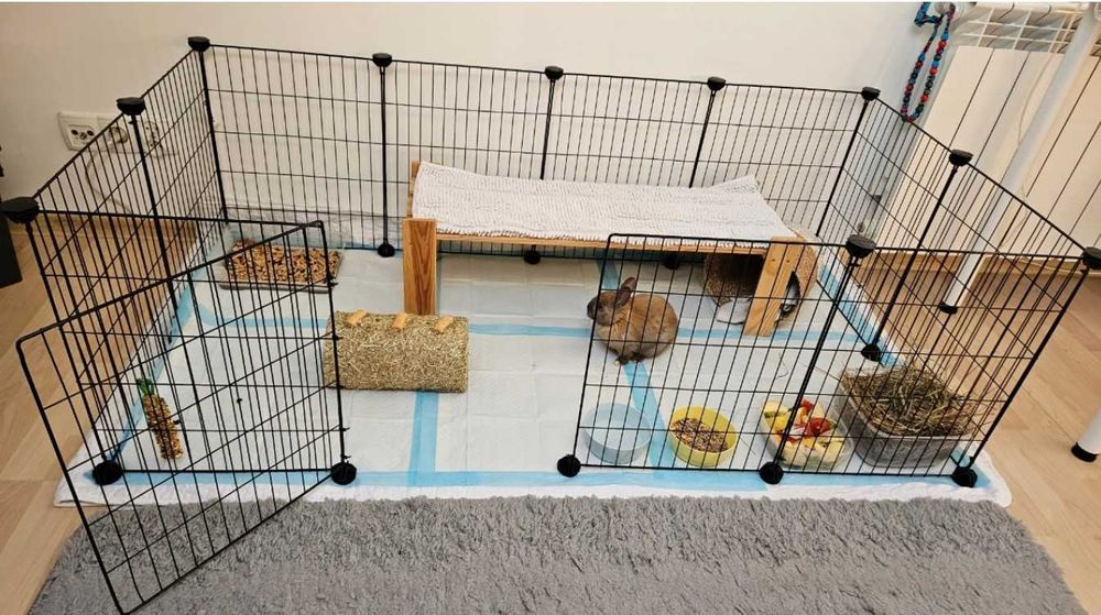 Zagroda dla Zwierząt Gryzoni Siatka Kojec Klatka dla Królika Chomika