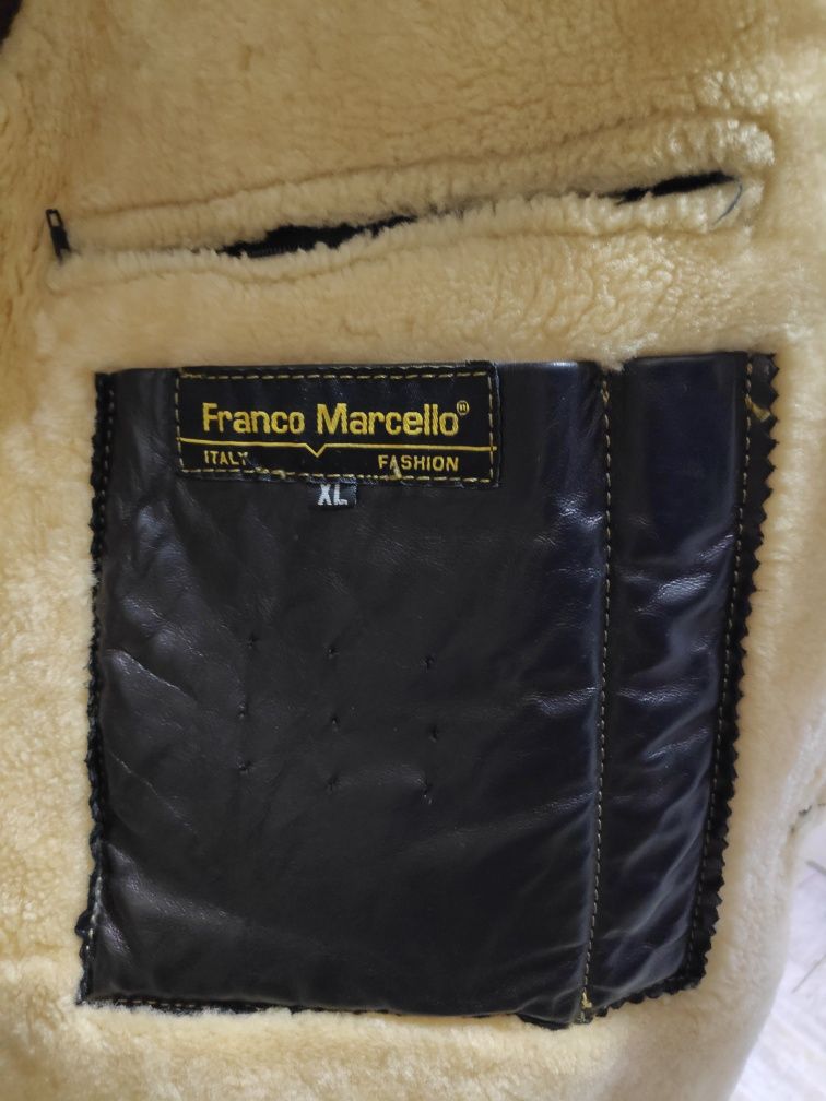 Шкіряна зимова куртка Franco Marcello (розмір XL)