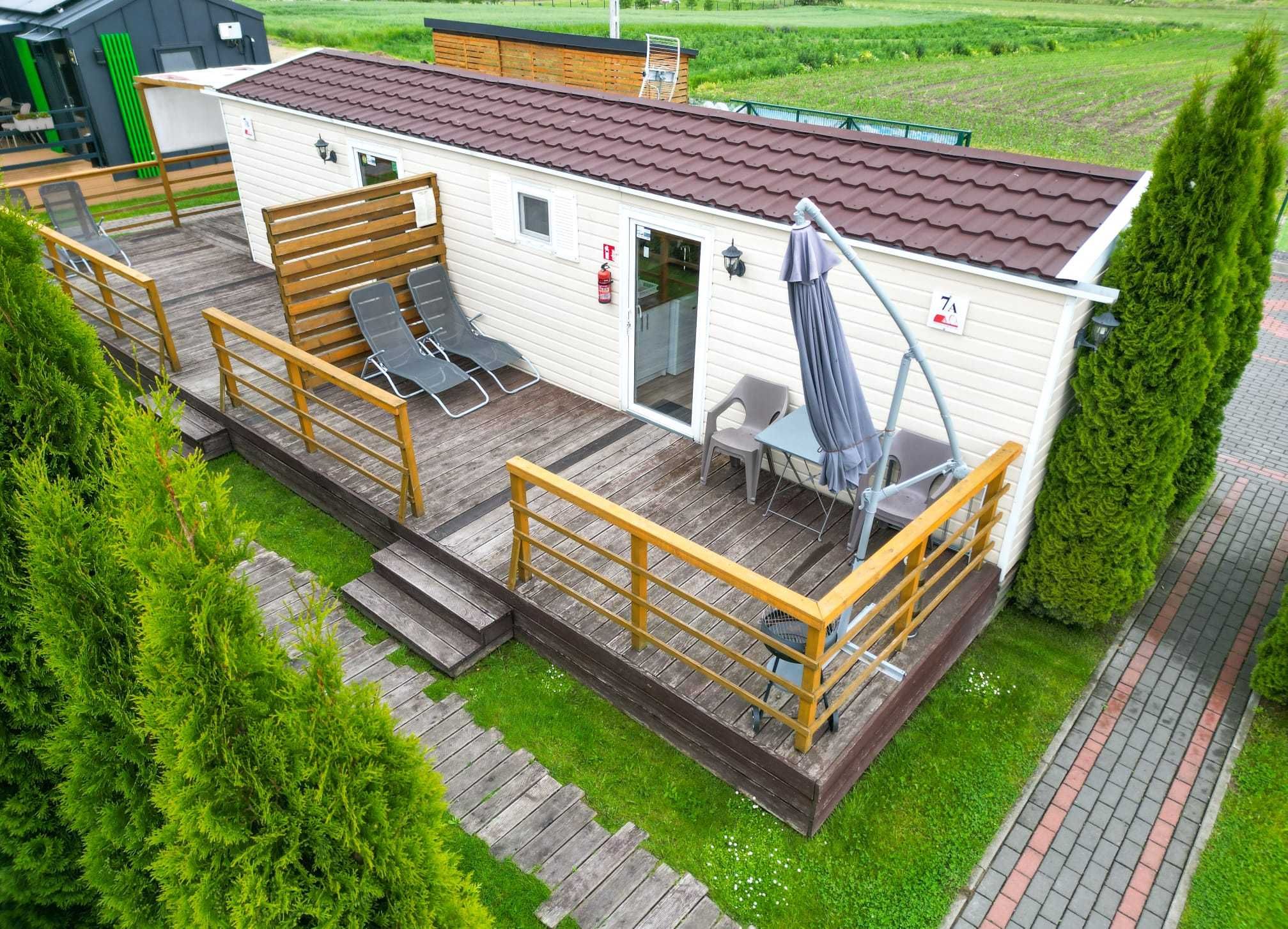 PODWÓJNY Domek CAŁOROCZNY - Klimatyzacja, Taras, Ogrzewanie