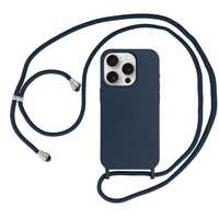 Strap Silicone Case Do Iphone 14 Pro Wzór 1 Granatowy