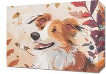 Obraz 40x30cm Collie Jesienną Porą