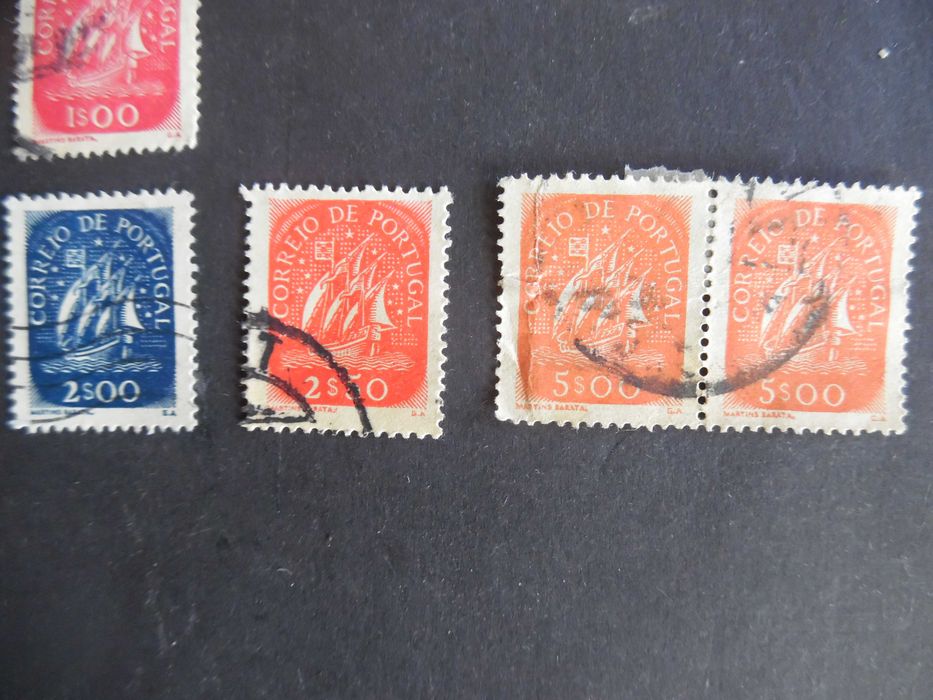 Selos Portugal 1943/1948- Caravelas séries incompletas