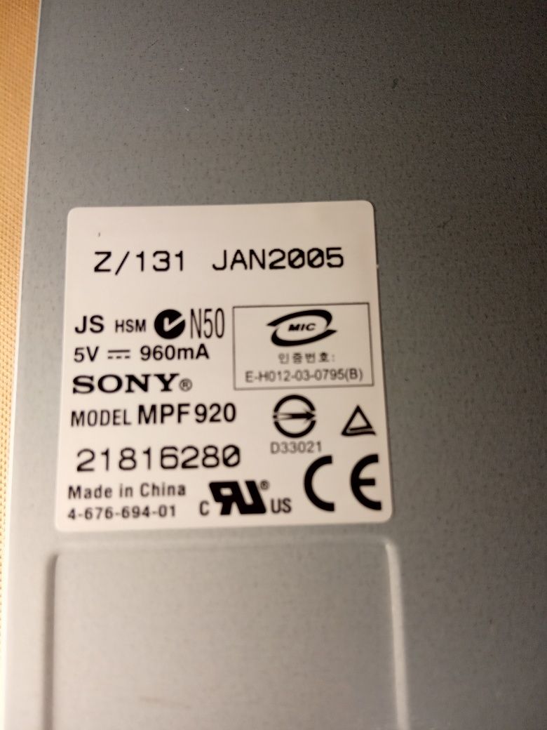 Floppy FDD привод для чтения и записи на дискеты Sony MPF920