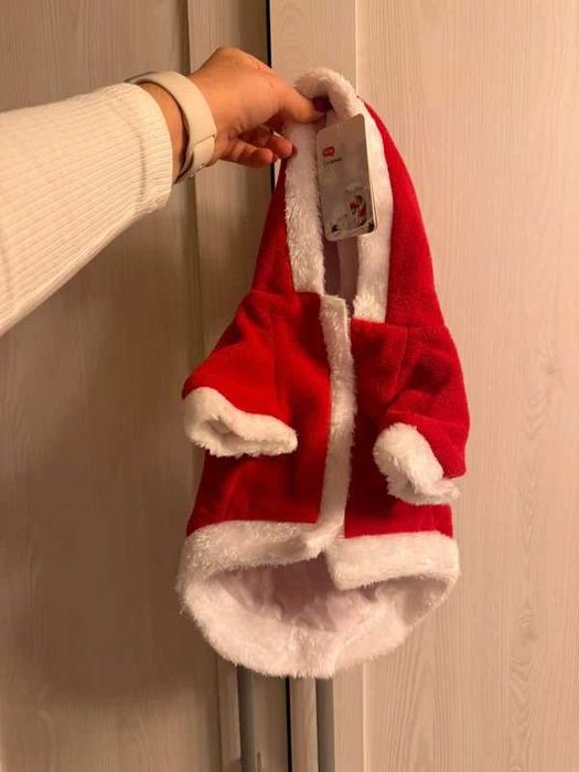 Ubranko dla psa święty Mikołaj z kapturem przebranie S Eloy