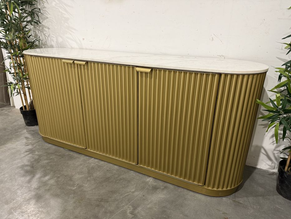 Designerska metalowa komoda włoska marmur super stan dowóz wysył