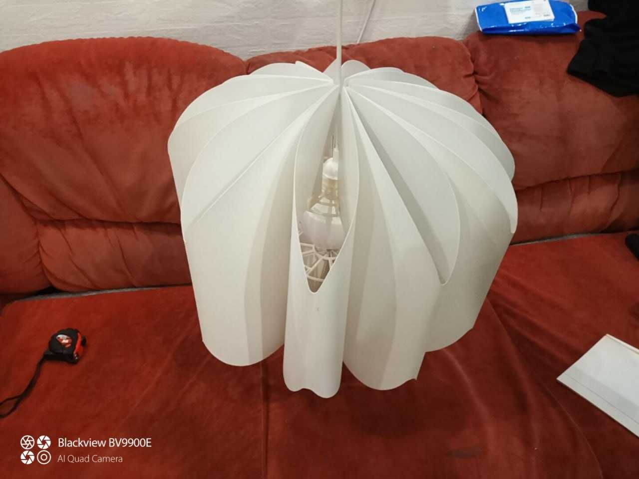 Винтажный подвесной светильник из белого акрила, Ikea