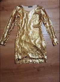 Плаття сукня платье в паєтках золотисте лілітки