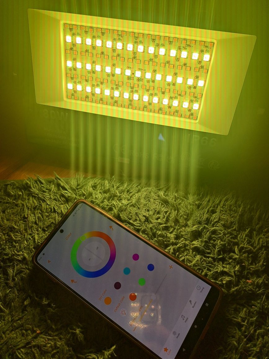 Reflektor LED RGBW 80W aplikacja