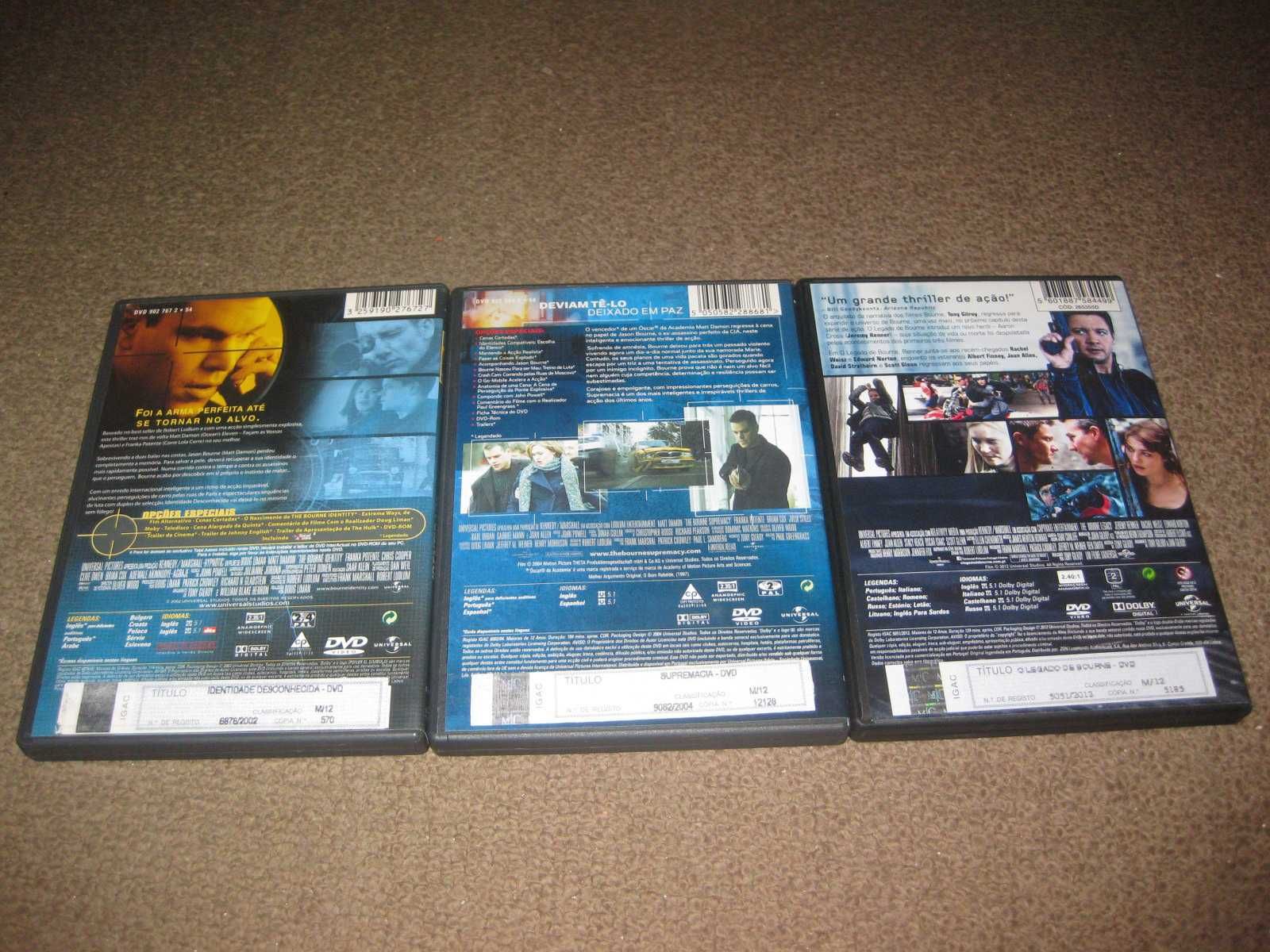 3 Filmes em DVD da Saga "Bourne"