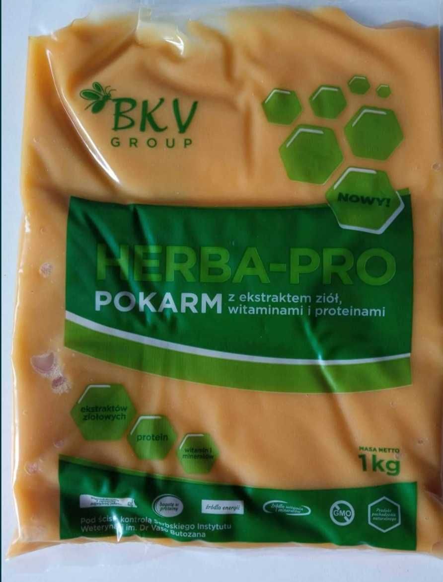 Pokarm dla pszczół z tymolem lub ziołami lub proteinowy 1kg – BKV