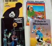 BD banda desenhada antigos (tintin+mickey+charlie+calvin