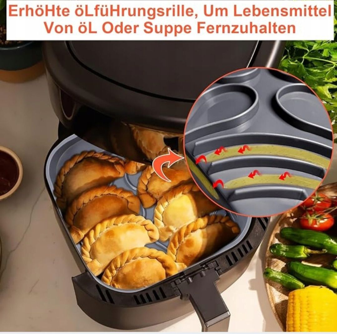2 x Koszyk silikonowy wkładka forma do frytownicy AIR FRYER 22cm