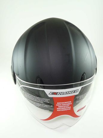 Kask motocyklowy Explorer Jet B-200, czarny