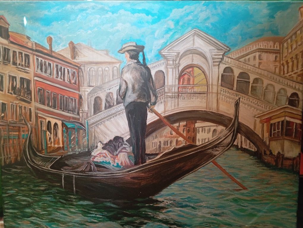 Obraz 40*40cm farbami akrylowymi.