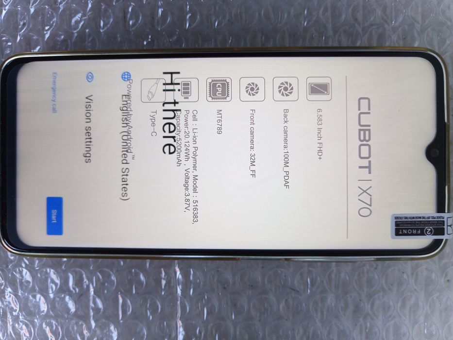Prezent Nowy Smartfon Cubot X70 24GB RAM 256 GB ROM Black Tech.