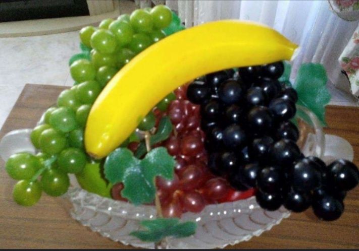 Béla maravilhosa linda fruteira em Cristal  e vidro  como nova