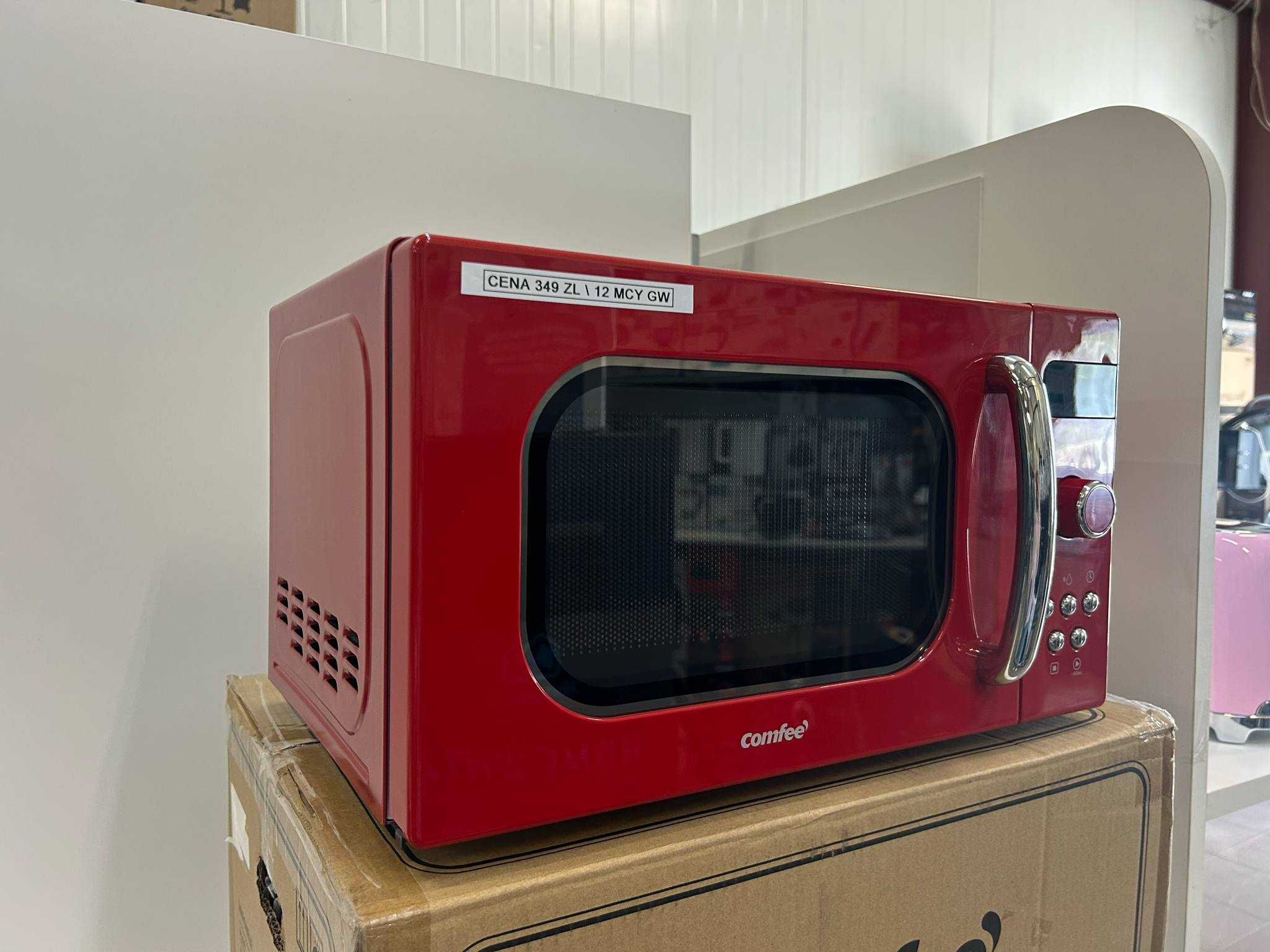 Czerwona kuchenka mikrofalowa Comfee 20 l Pojemności 800W