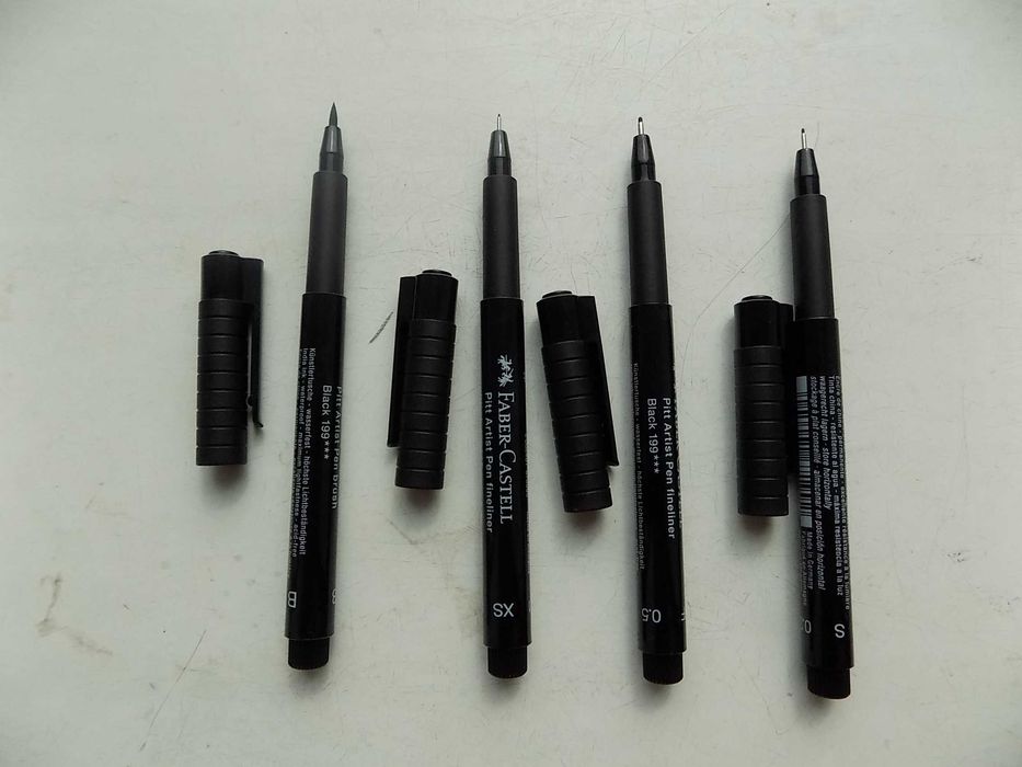 Набор ручек капиллярных PITT Artist Pen Manga 4 шт (черные)