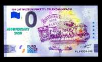 0 euro 100 lat Muzeum poczty i telekomunikacji Anniversary