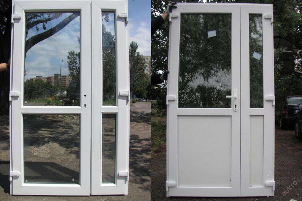 Drzwi PCV 125 X 210 białe sklepowe Katowice