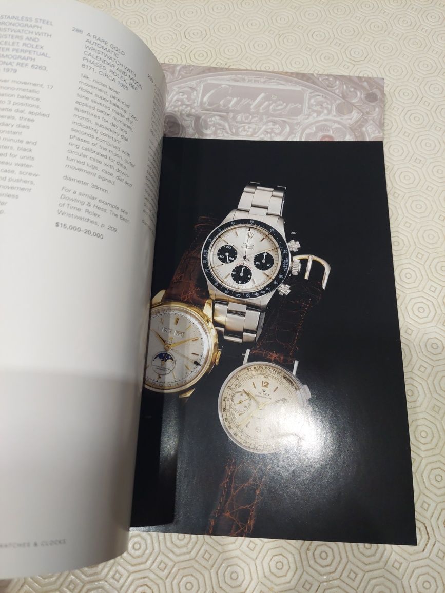 Catálogo relógios sotheby ano 2003