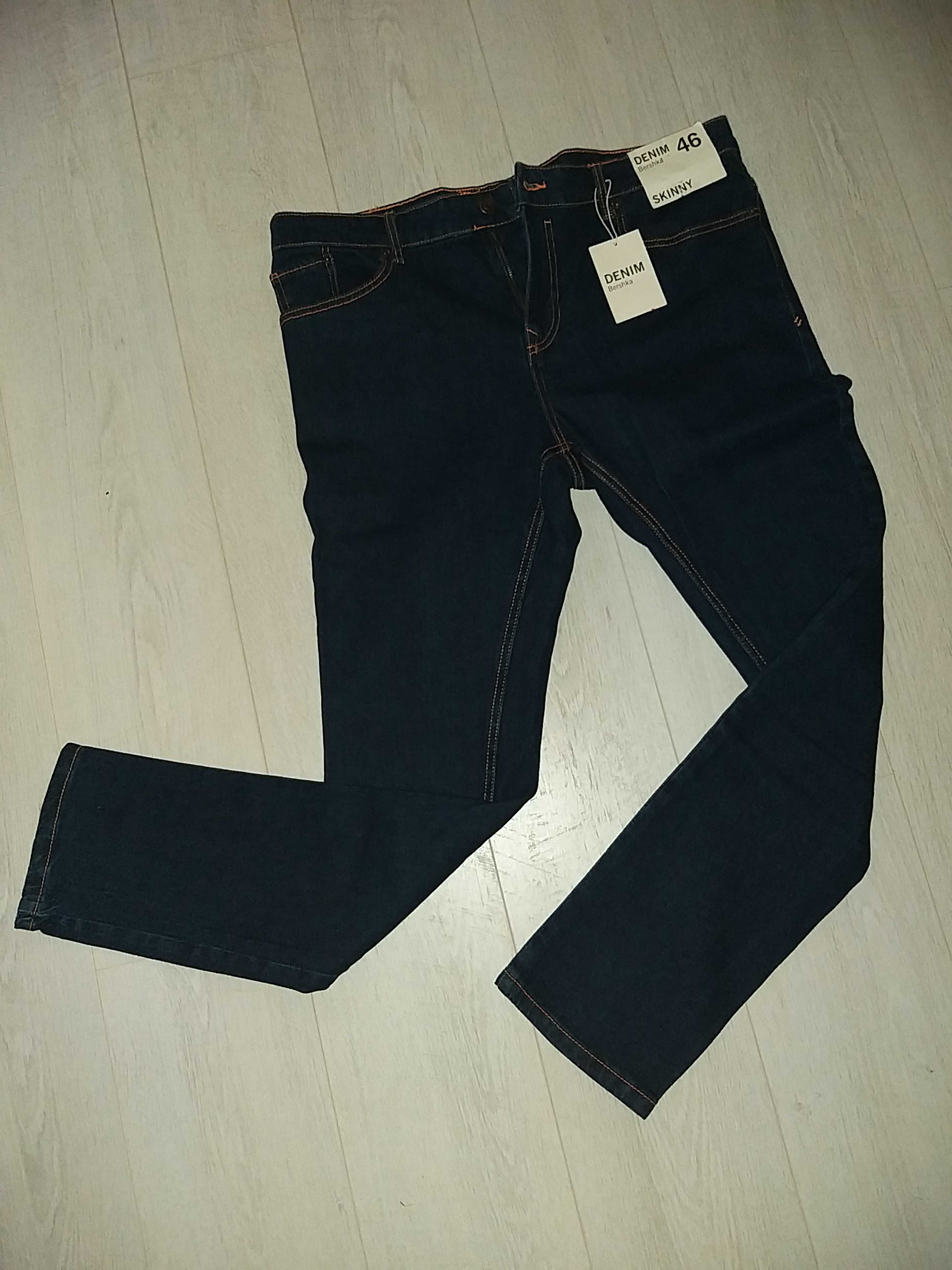 NOWE Spodnie BERSHKA Jeans 46 skinny skiny