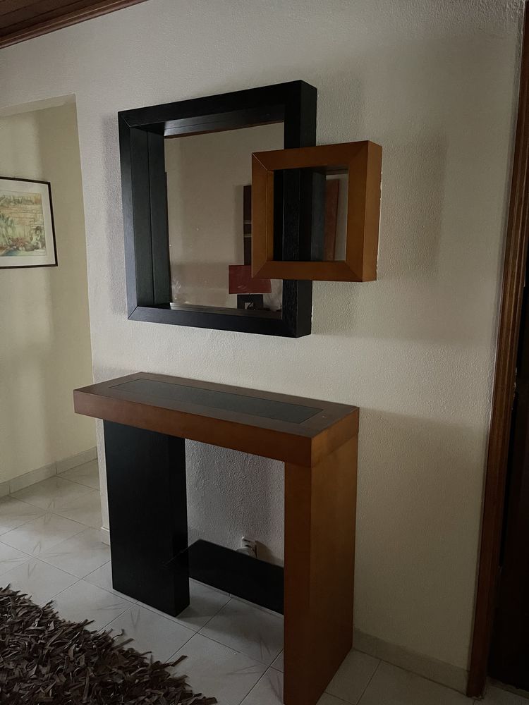 Conjunto Espelho + Movel de entrada