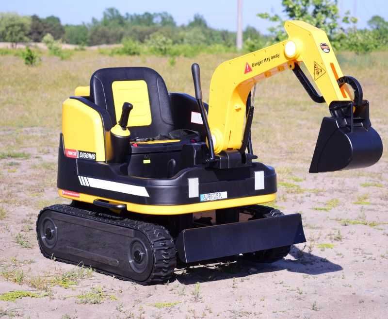 Autko na akumulator MEGA KOPARKA + SPYCHACZ GĄSIENICE pilot zabawka