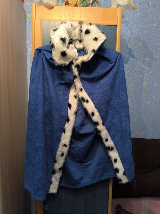 Карнавальний плащ синій від 5-8 років.