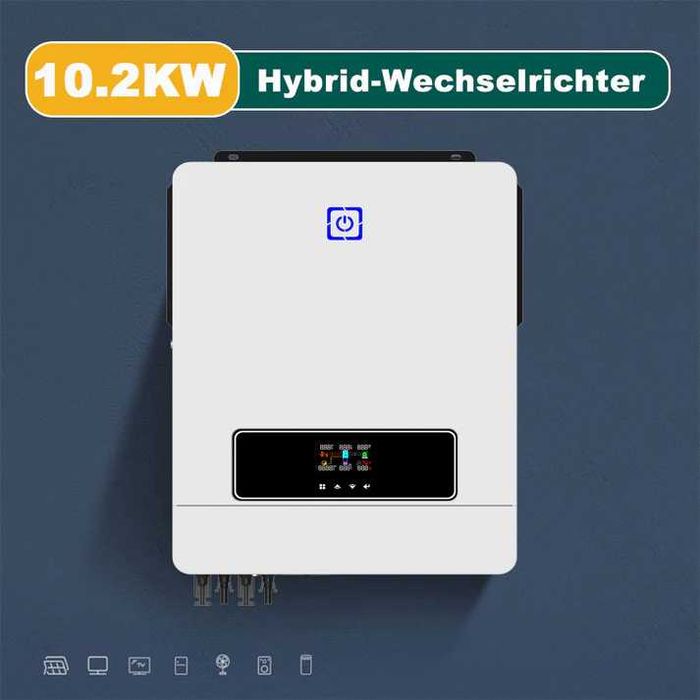 Гібридний Інвертор 10.2KW DC48V AC230V 160A MPPT,  (Новий, 220В)
