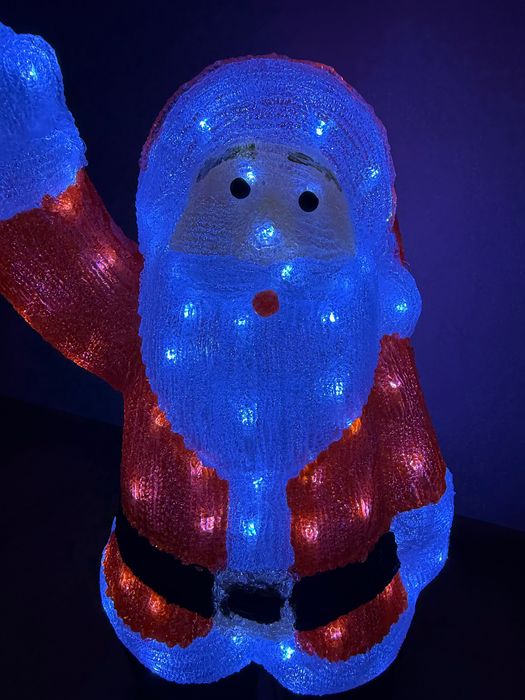 Świecacy mikołaj do ogrodu 60cm