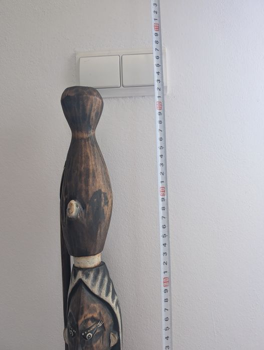 Conjunto estatuetas de madeira