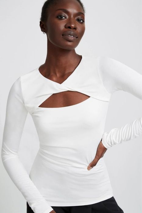 Боди с вырезом на груди , papaya