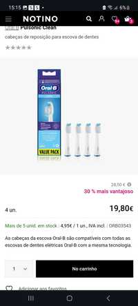 Pack Oral B Escovas de substituição