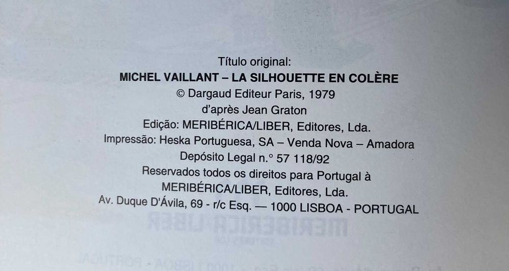 [BD] Michel Vaillant - A Vingança de um Piloto, de Jean Graton