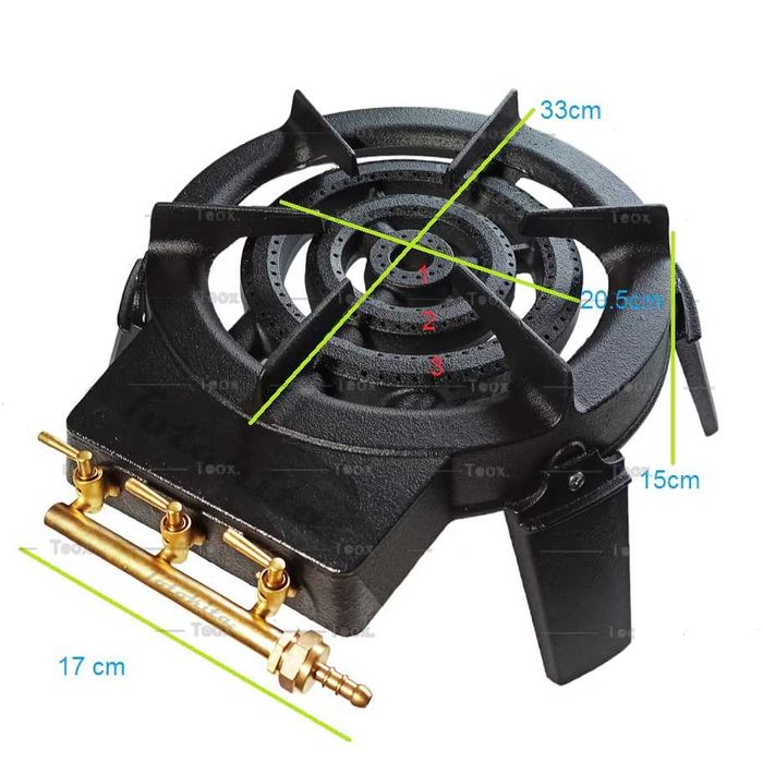 Palnik - taboret gazowy SARRA 9,8 KW - NOWY wolnostojący