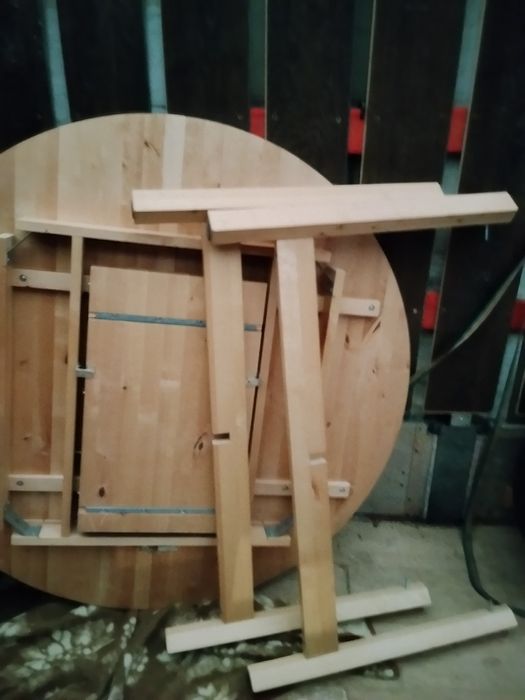 Stół drewniany okrągły 130cm rozkładany  - PRZYWIOZĘ