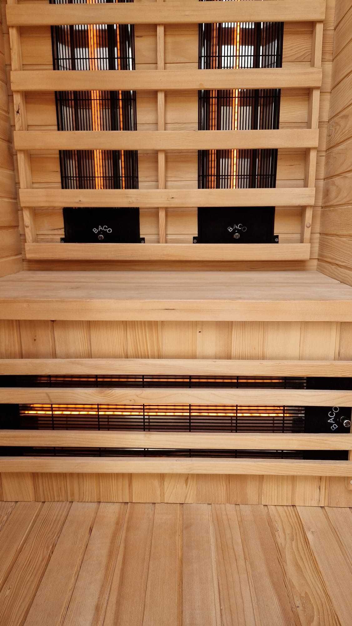 Sauna infrared infrarot radio na podczerwień full spectrum kolory led