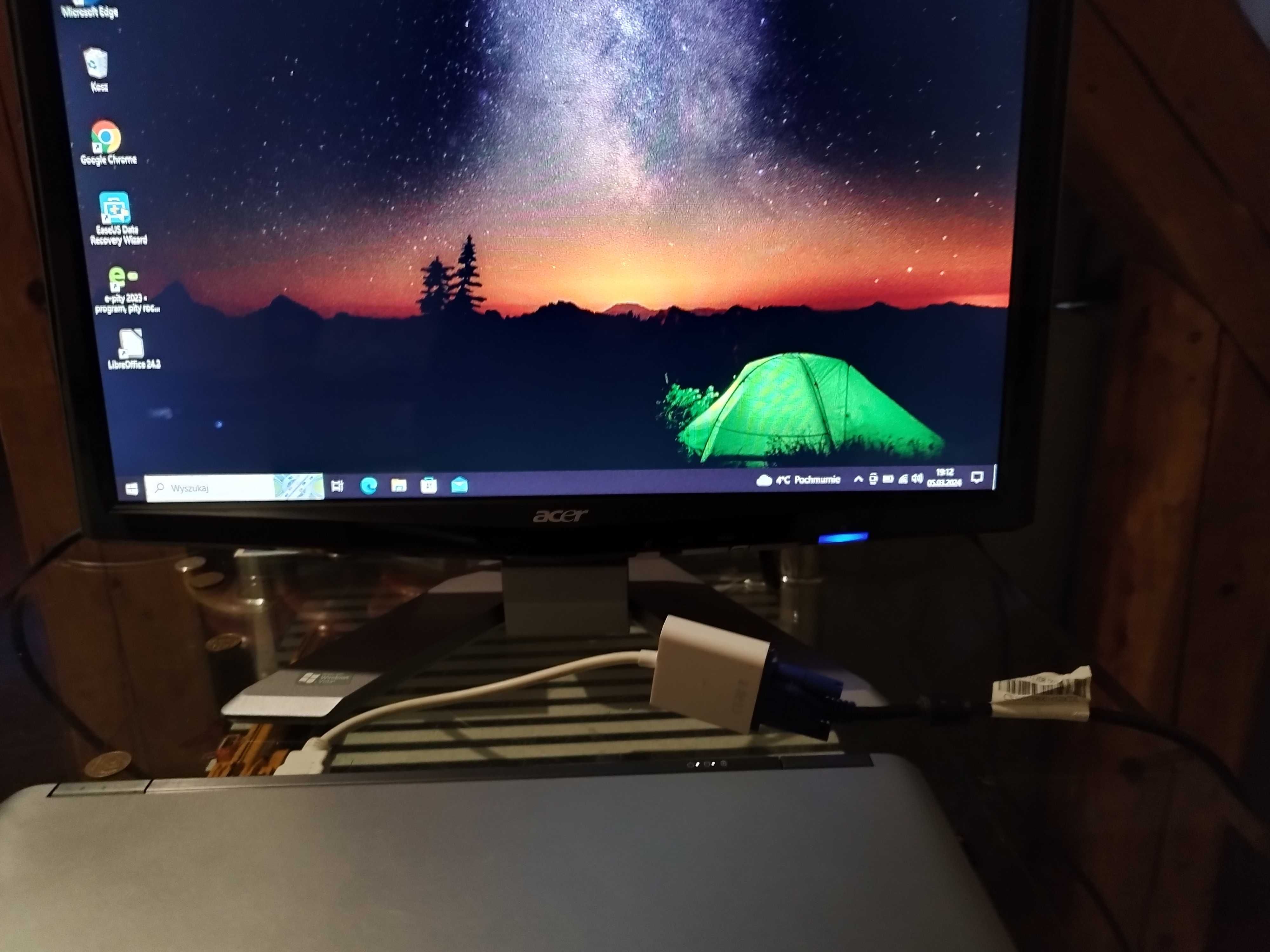 Monitor Acer P193w Ekran LCD 19 " 16:9 VGA