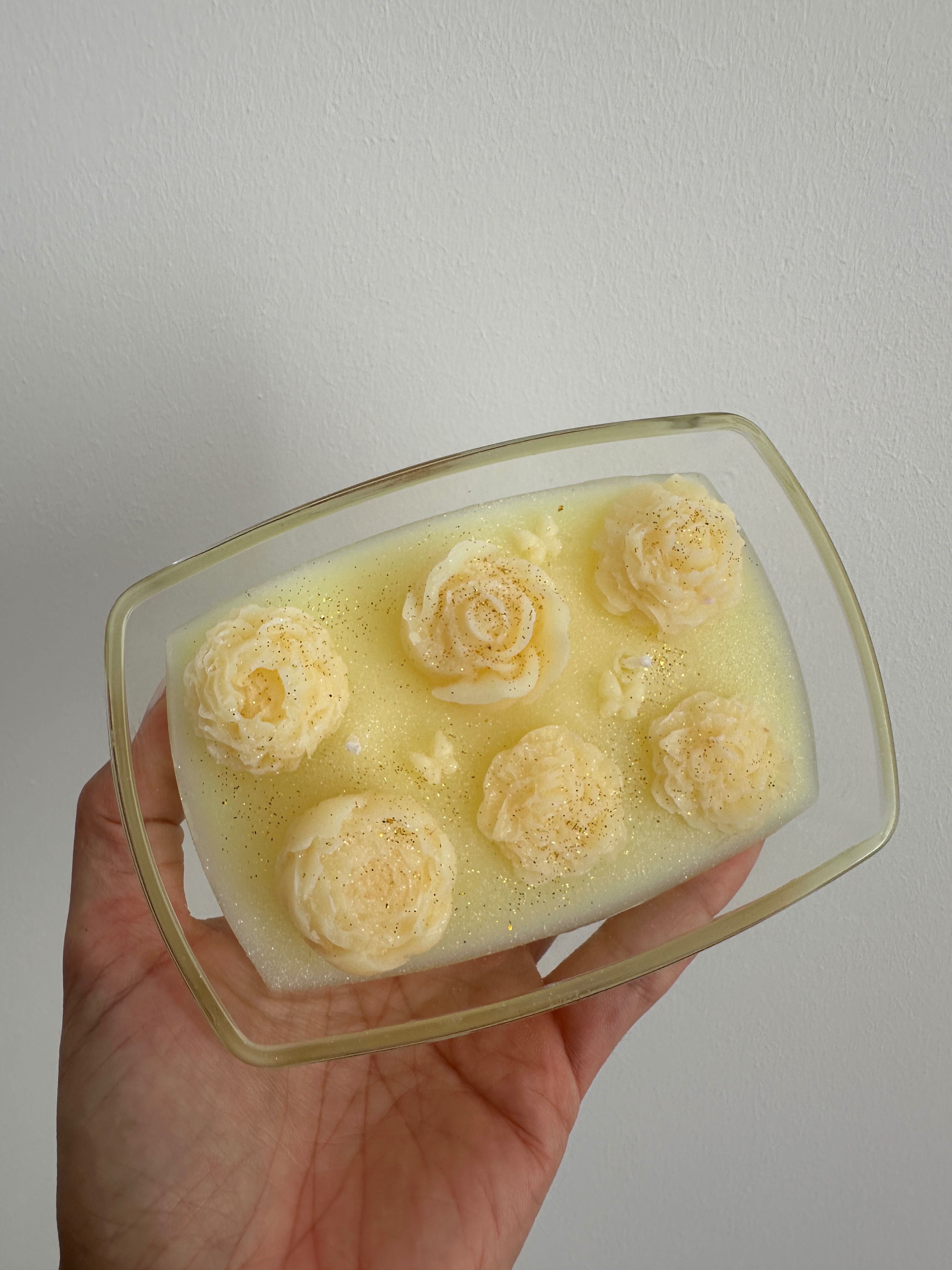 Velas florais, cera de soja, artesanais